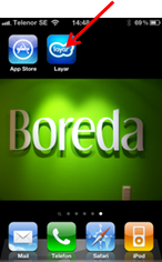Bild som visar var man startar Layar