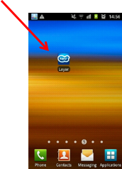 Bild som visar var man startar Layar